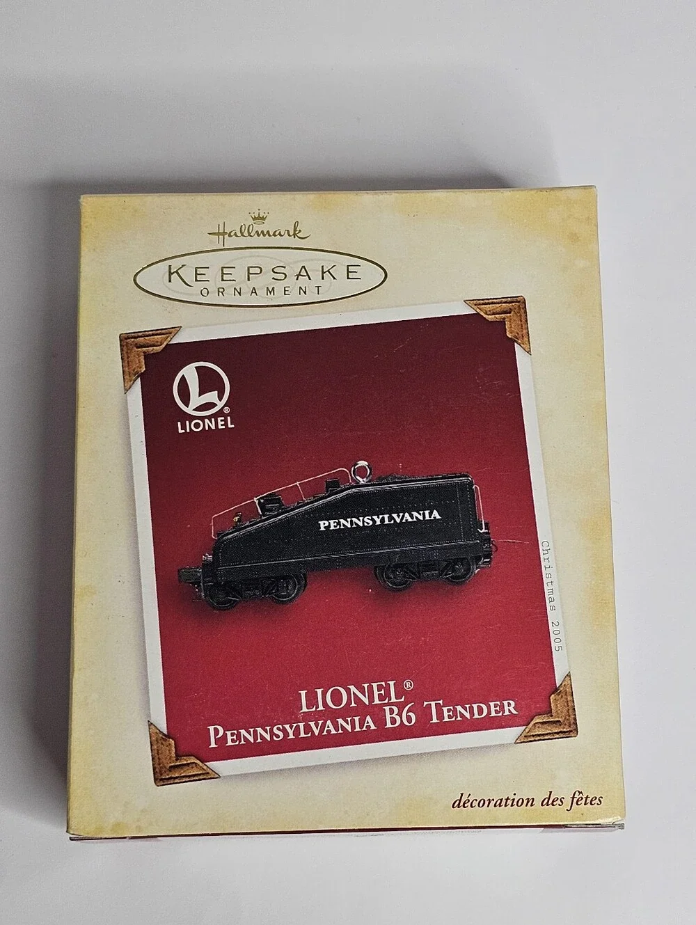 2005 Hallmark Keepsake Ornament Lionel Pennsylvania B6 Tender Die-Cast QXI6122